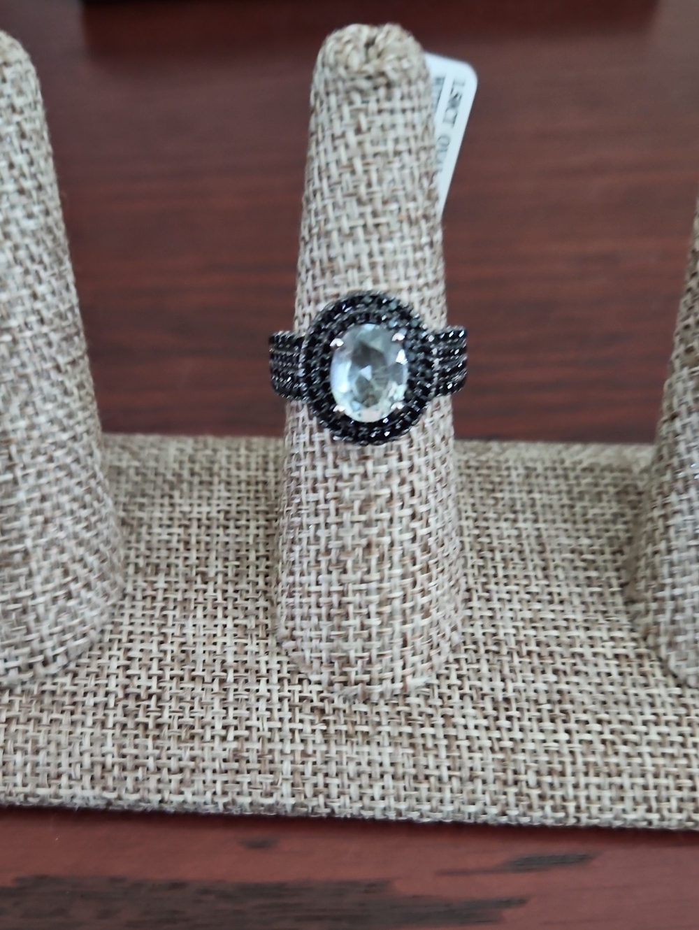 Silver .925 Aquamarine And Spinel Ring Sz 7 NWT